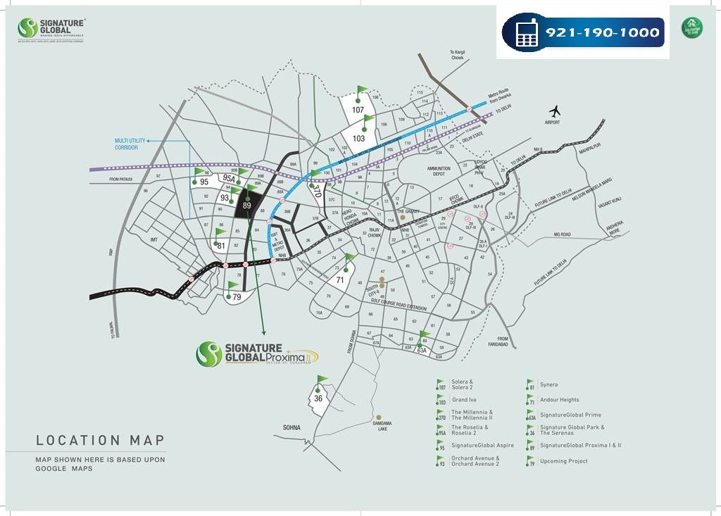 signature global proxima 2 justplancoin location map