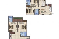 2BHK-Study-Floor-Plan