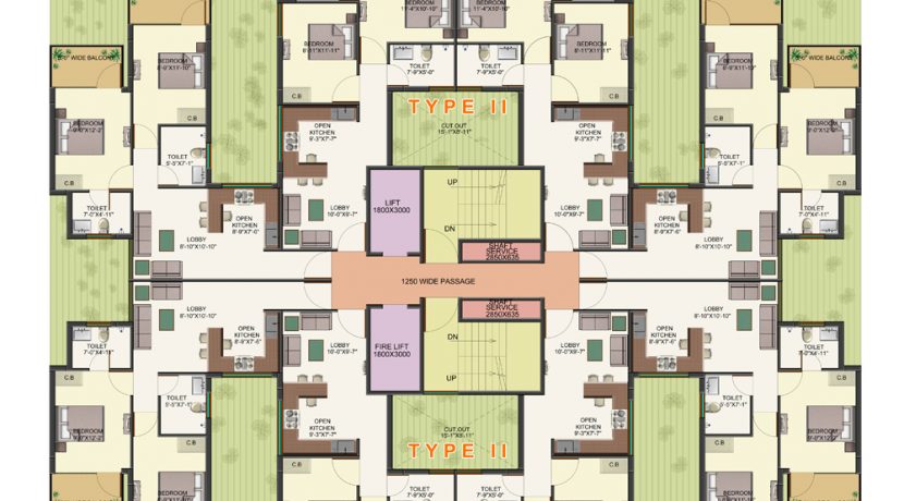 Hcbs Sport ville 2BhkBlockPlan
