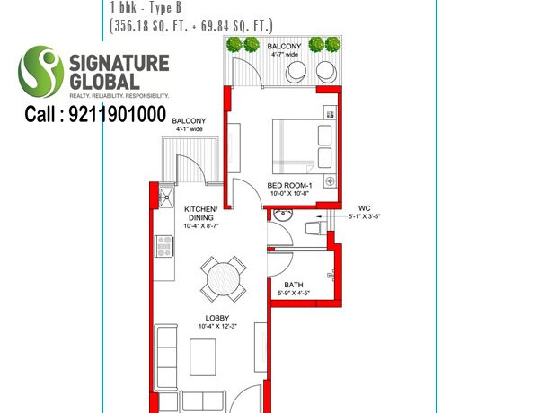 Signaturegrandiva.com1-BHK-Type-B