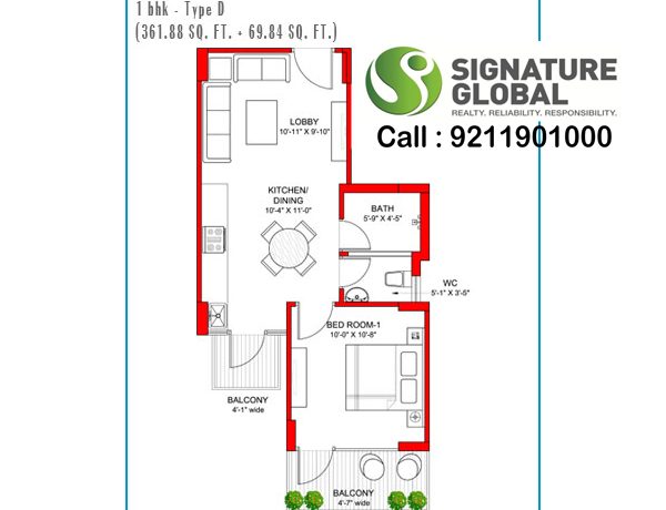 Signaturegrandiva.com1-BHK-Type-D