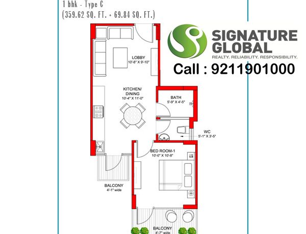 Signaturegrandiva.com1-BHK-Type-c