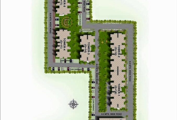 tulsiani easy in homes 2BHK site plan
