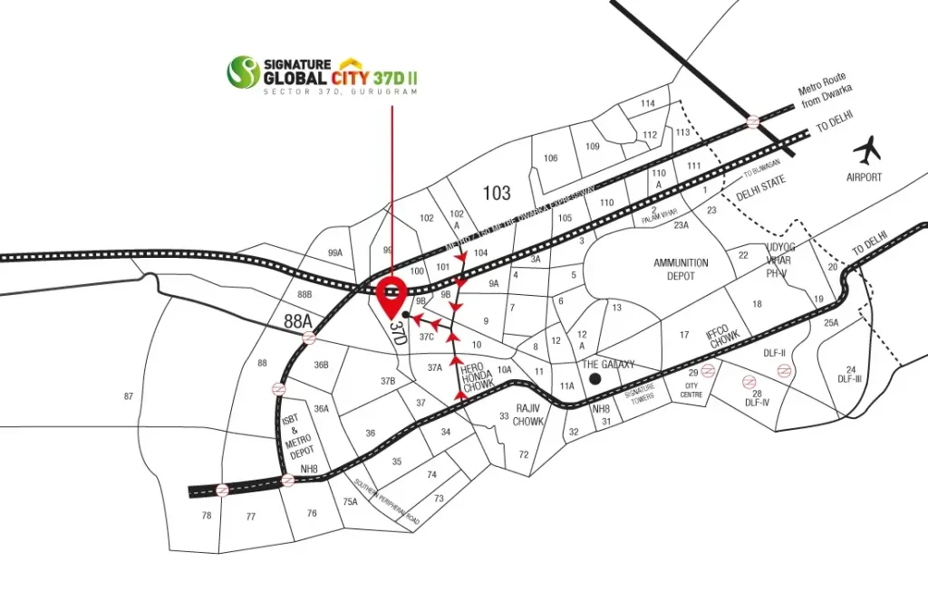 Siganture global city 37D location map