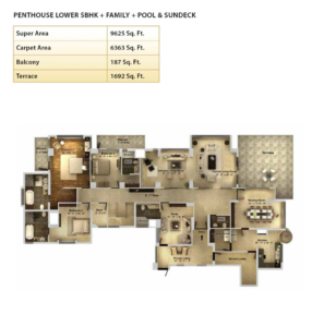 Penthouse lower 5bhk amb selfie walk