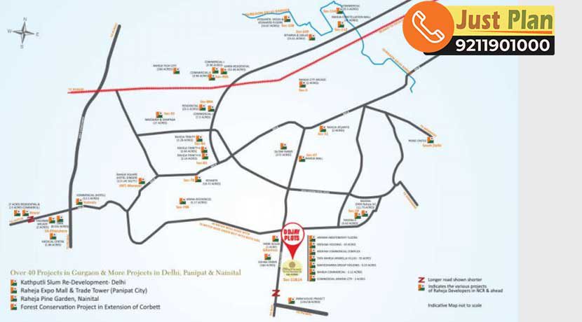 Raheja Affordable Plots Location Map1