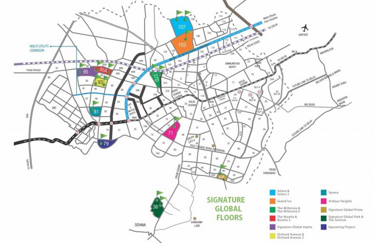 Signature-Global-city63a-Location-Map justplan.co.in