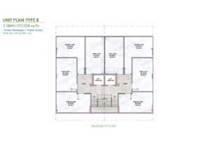 m3m soulitude justplancoin basemant plan type B 1158 Sqft