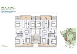 m3m soulitude justplancoin floor plan type A7 1620 Sqft