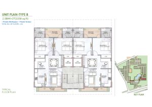 m3m soulitude justplancoin floor plan type B 1158 Sqft