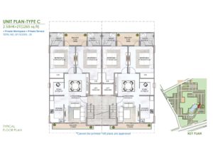 m3m soulitude justplancoin floor plan type C 1265 Sqft