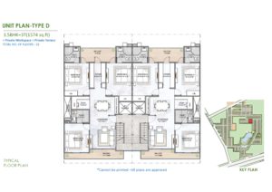 m3m soulitude justplancoin floor plan type D 1574 Sqft
