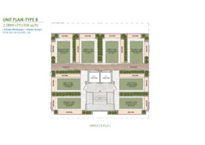 m3m soulitude justplancoin terrace floor plan type B 1158 Sqft