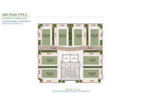 m3m soulitude justplancoin terrace floor plan type C 1265 Sqft