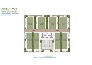 m3m soulitude justplancoin terrace floor plan type D 1574 Sqft