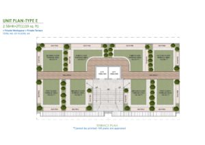 m3m soulitude justplancoin terrace floor plan type E 1119 Sqft