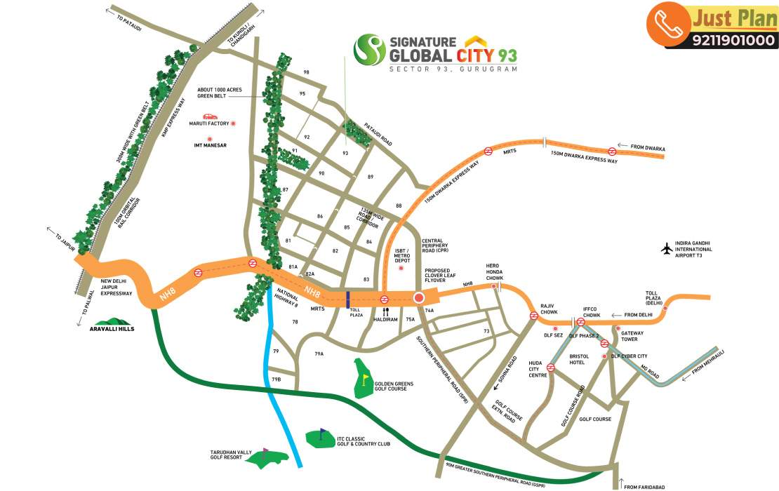 LOCATION MAP OF SIGNATUARE GLOBAL CITY 93