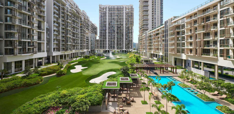 Towers of M3M Golf Hills in sector 79 gurgaon having Golf and swiming Pool