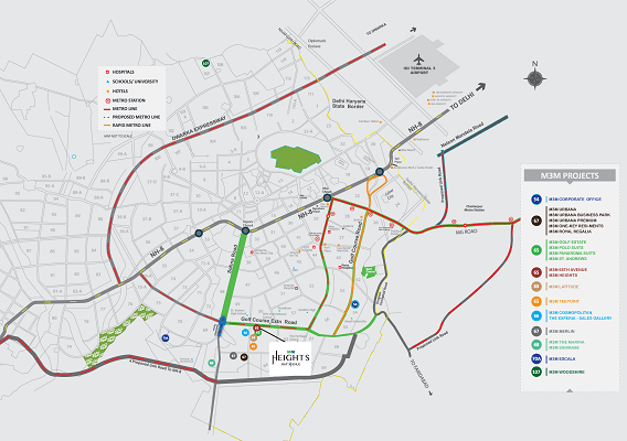 M3M-Heights-Location-Map