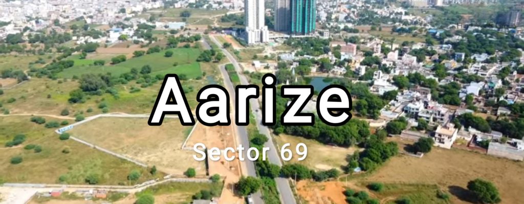 Aarize plots in sector 69 dron view