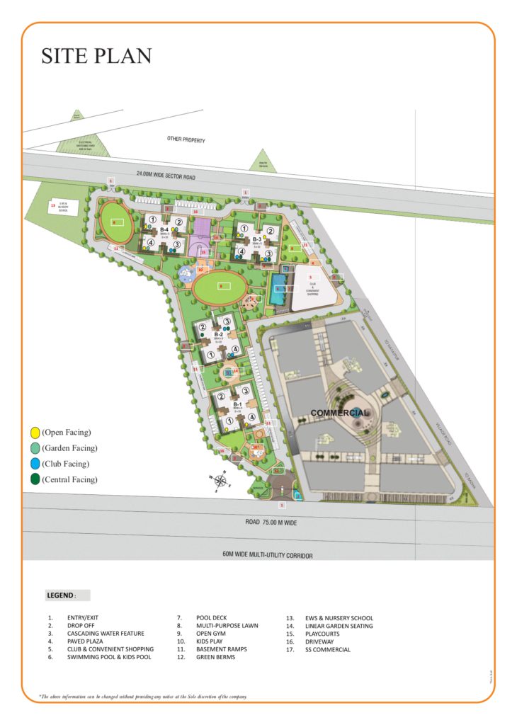 Site Layout of SS Group sector 90 Gurgaon Residential.