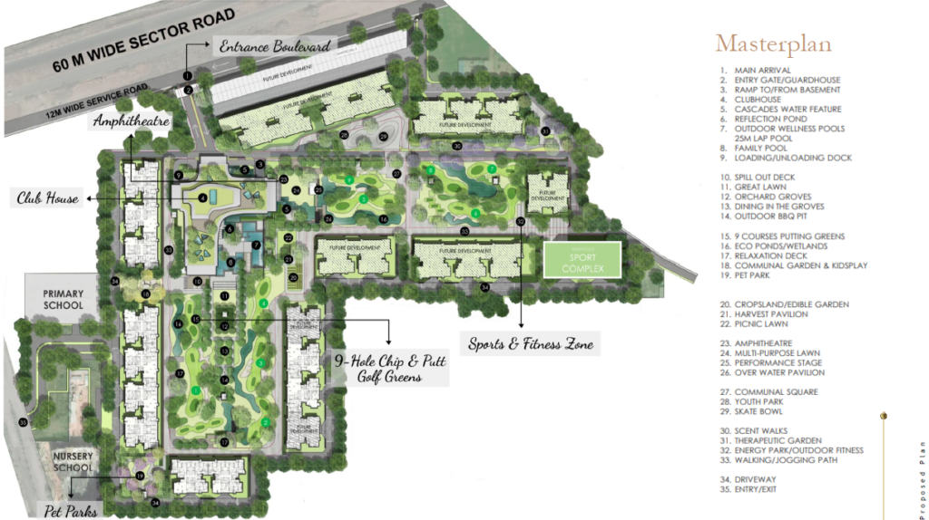 Master Plan of M3M Golf Hills sector 79 Gurgaon