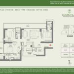 Godrej Alira floor plan 3 bhk type 1 2426 Sqft