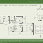 Godrej Alira floor plan 3 bhk type 1 2500 Sqft
