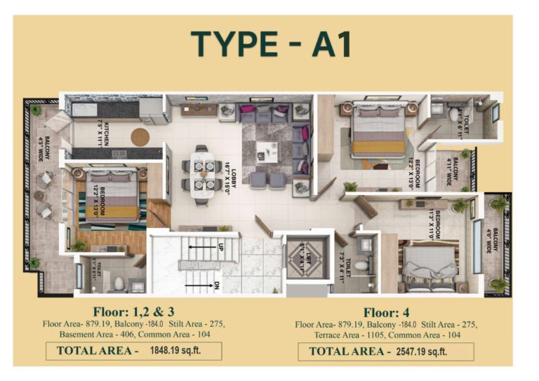 ROF PRAVASA floor plan type A1