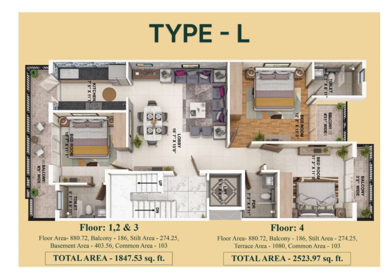 ROF PRAVASA floor plan type L