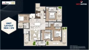 herohomespalatialfloorplan3bhkspr