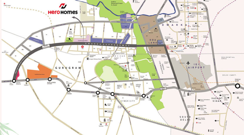 Hero homes palatial location map