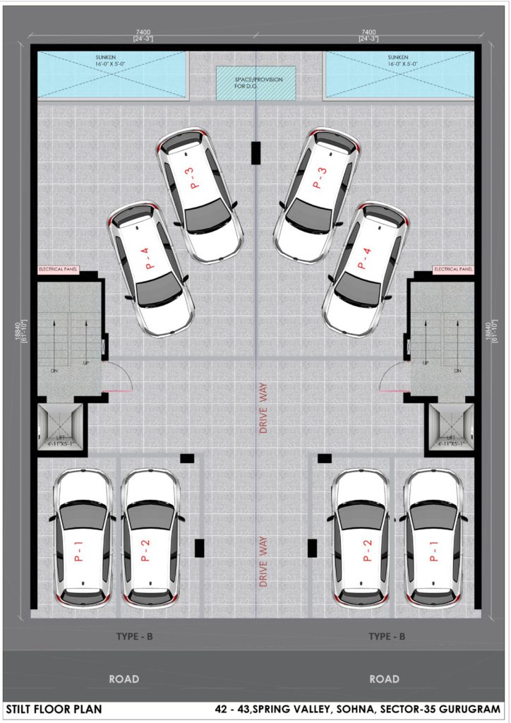 trehan floors sector 35 pyramid spring valley parking plan