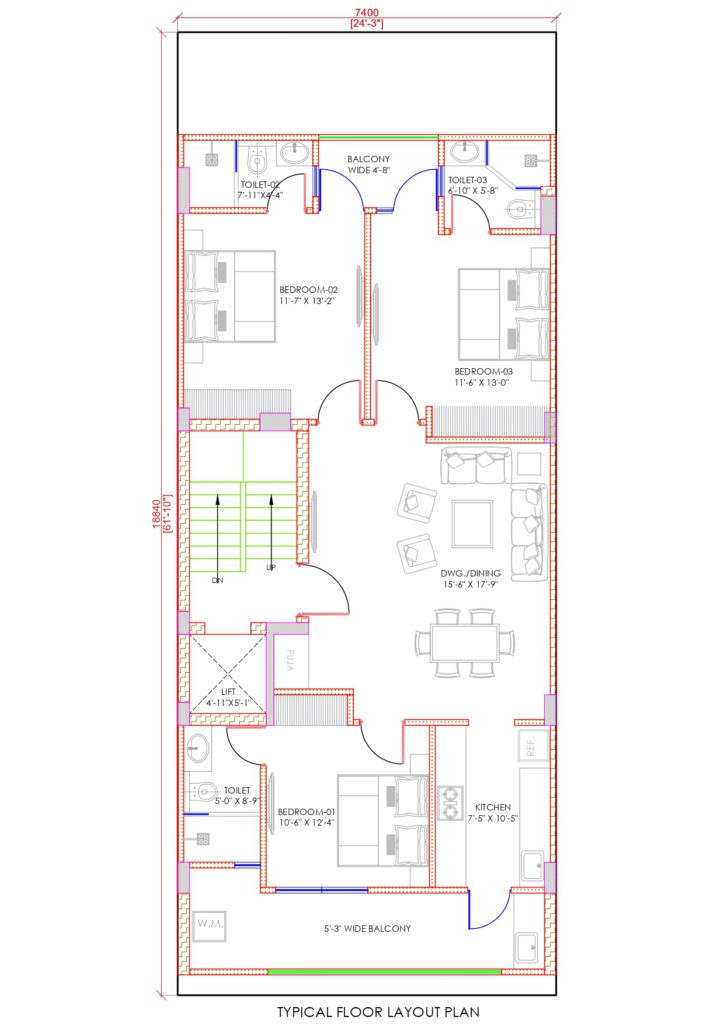 trehan luxury floors PYRAMID spring valley floor plan 3 bhk - justplancoin
