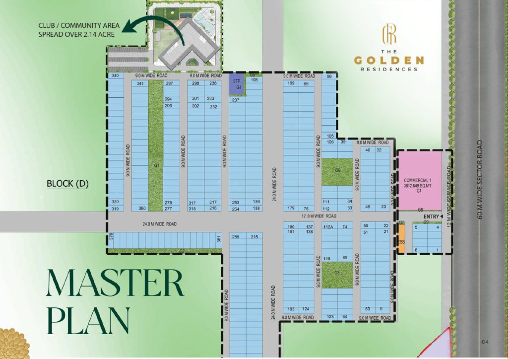 The Golden Residences Brochure master plan sector 9