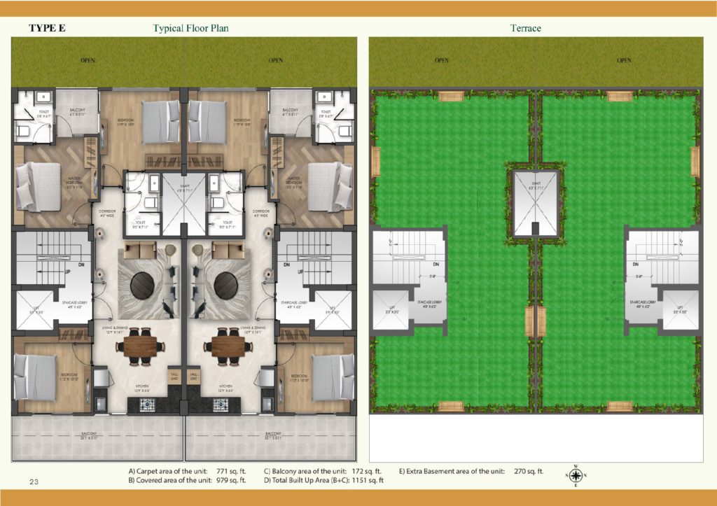 The Golden Residences Type E floor Plan justplancoin
