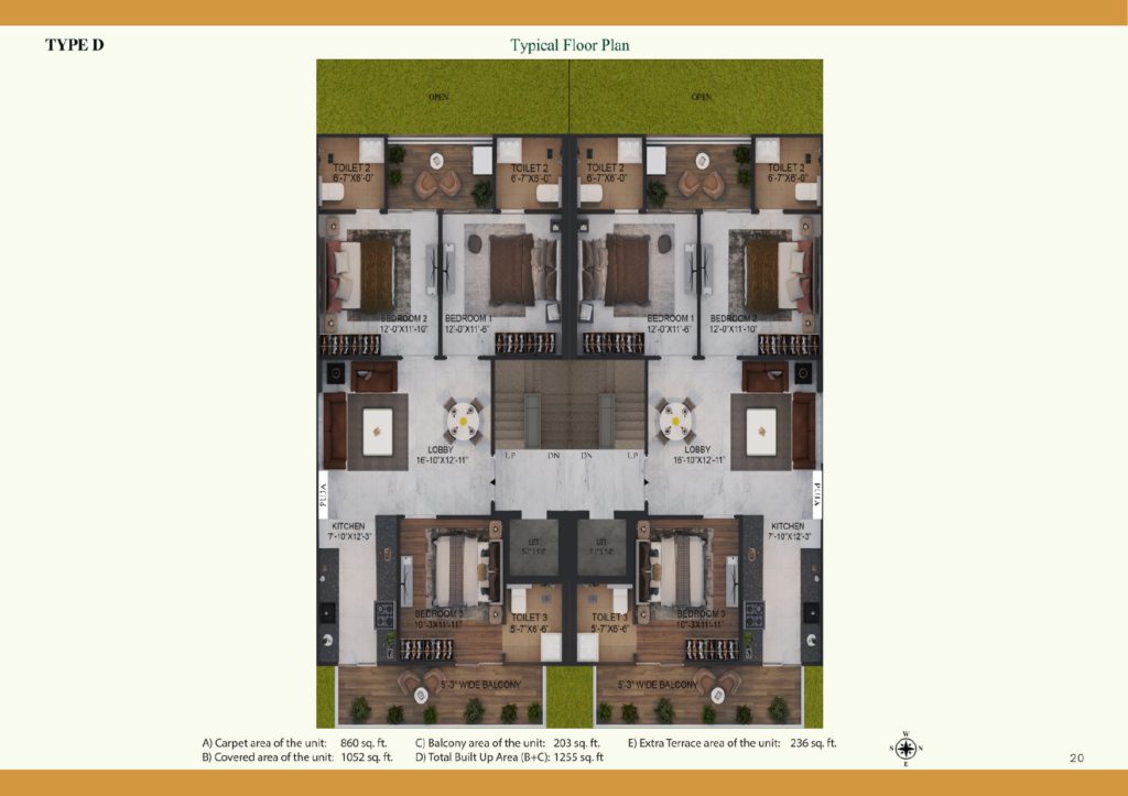 The Golden Residences type d floor plan justplancoin