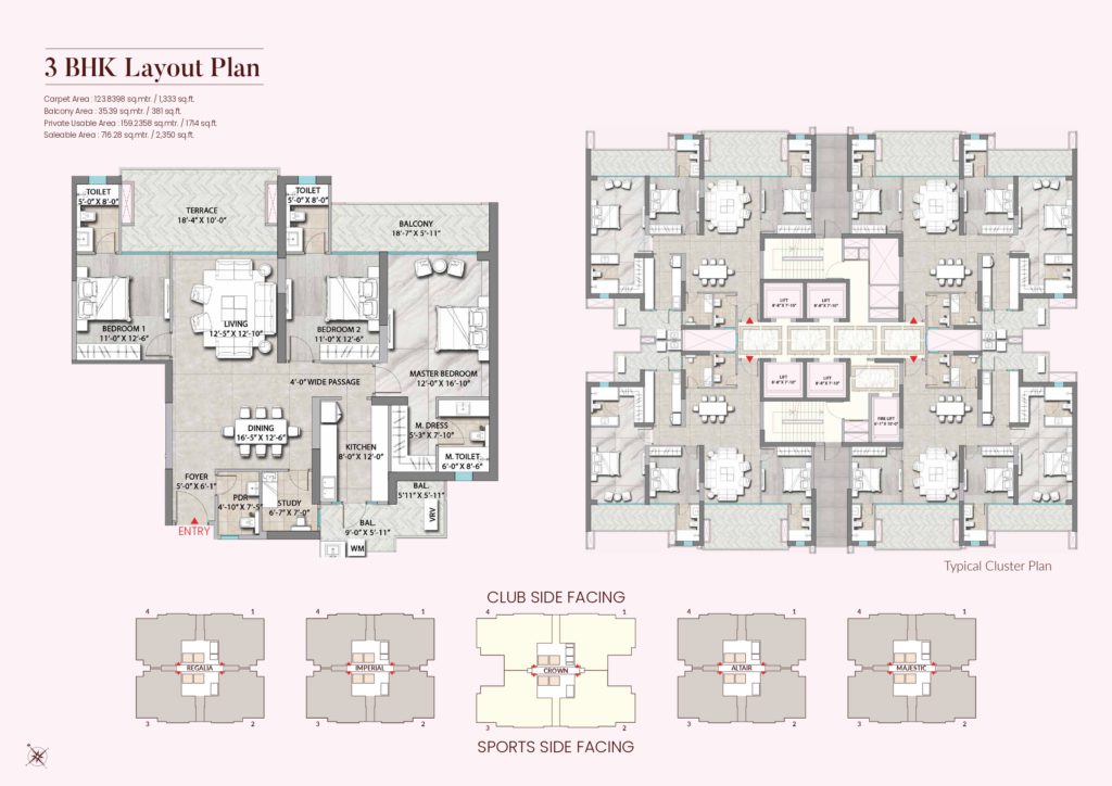 suncity monarch justplancoin 3 bhk floor plan