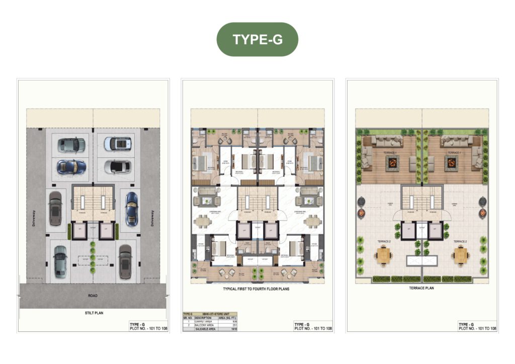 Garden Residency sector 5 sohna justplancoin floor plan type g