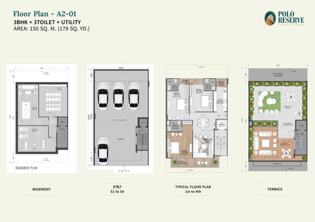 breez Polo Reserve (Phase-1) justplancoin floor plan A2-01-179 sqyd