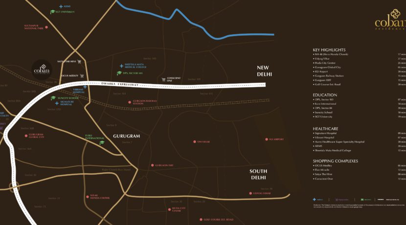 Pareena Coban sectr 99a gurgaon justplancoin location map