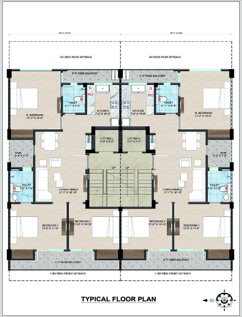 Pitrachaya Dev Luxury Floors sector 70 justplancoin floor plan 155 sqyd