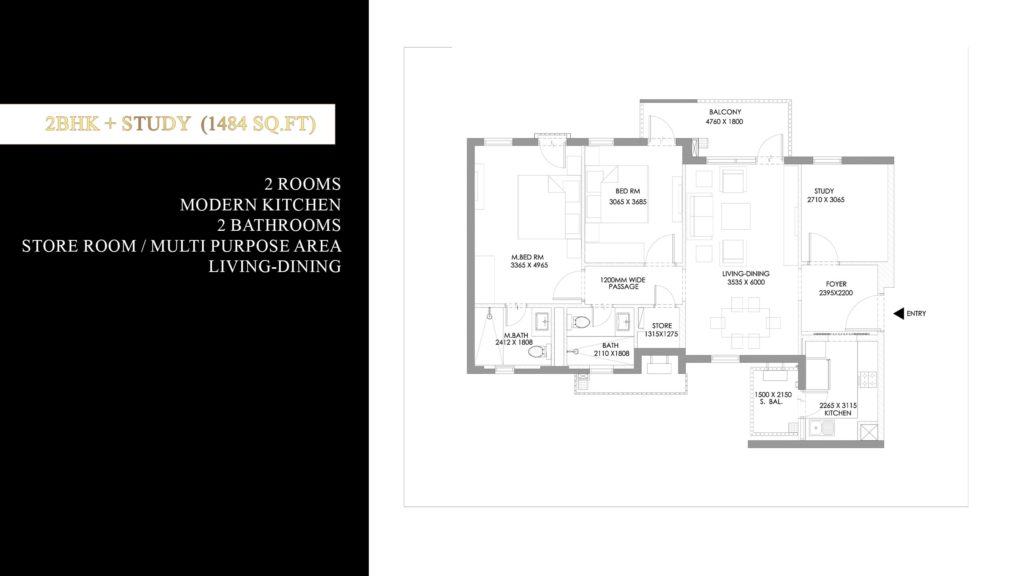 ireo corridors sector 67 gurgaon justplancoin 2 bhk study 1484 sqft