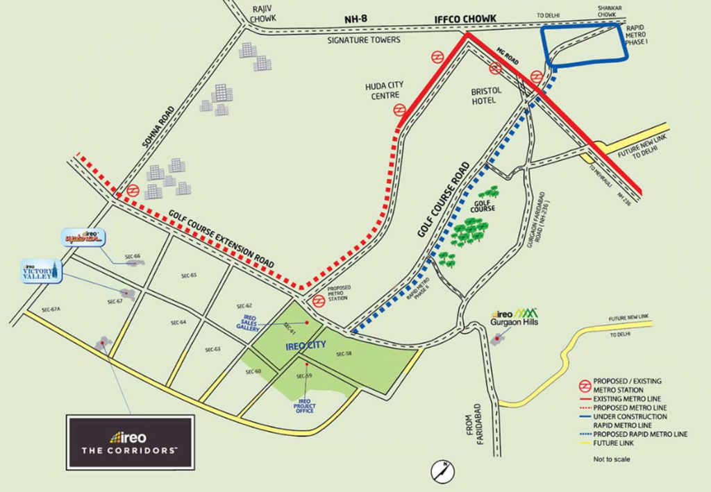 ireo corridors sector 67 gurgaon justplancoin location approach