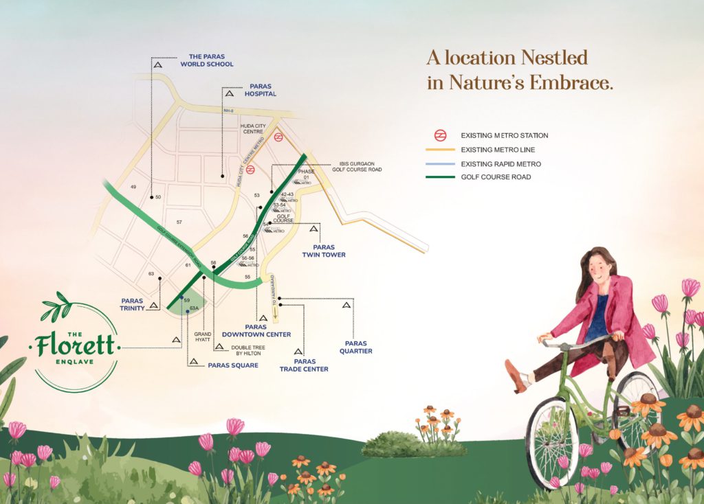 paras florett sector 59 gurgaon justplancoin location map