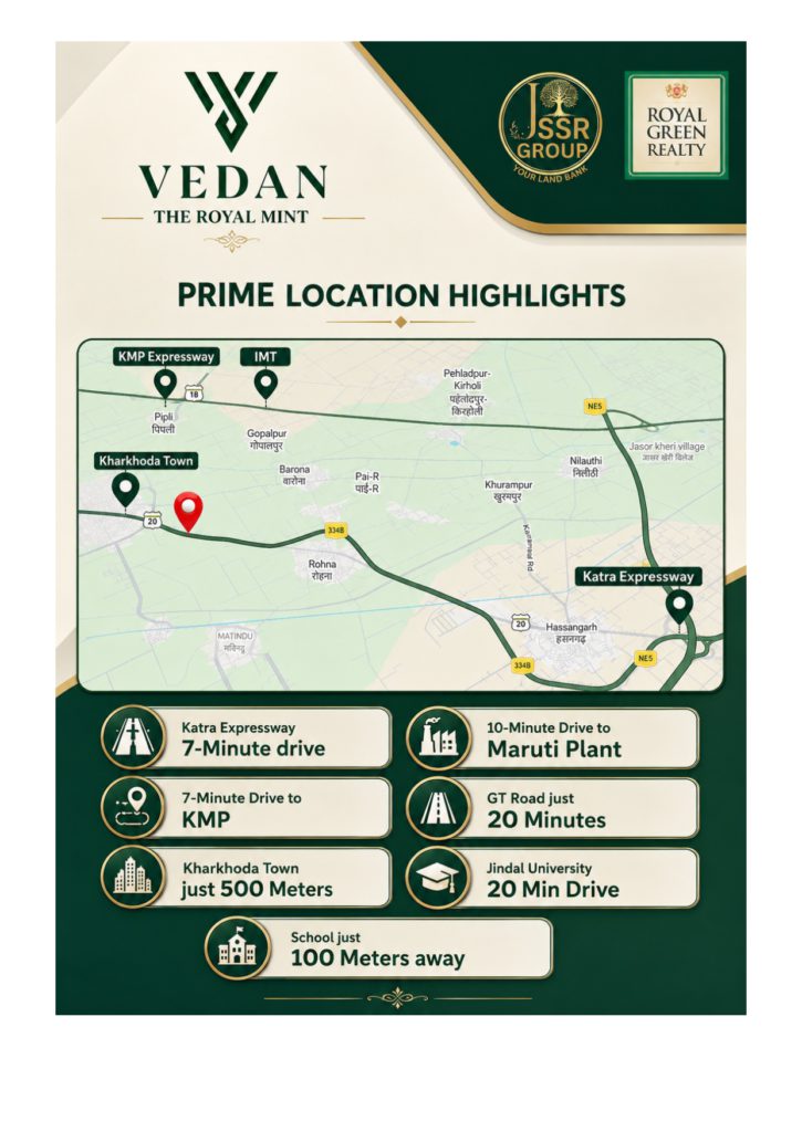 royal green jssr Vedan sector 11 kharkhoda location justplancoin