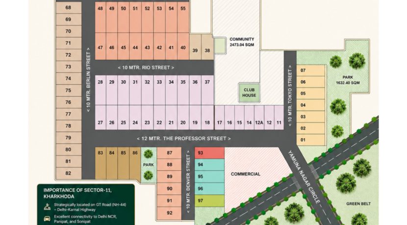 royal green jssr Vedan sector 11 kharkhoda master plan justplancoin