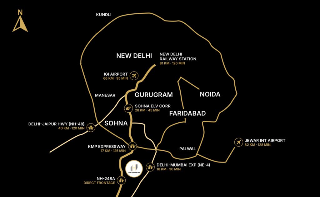 one prastha harmony plots sohna justplansolution location map