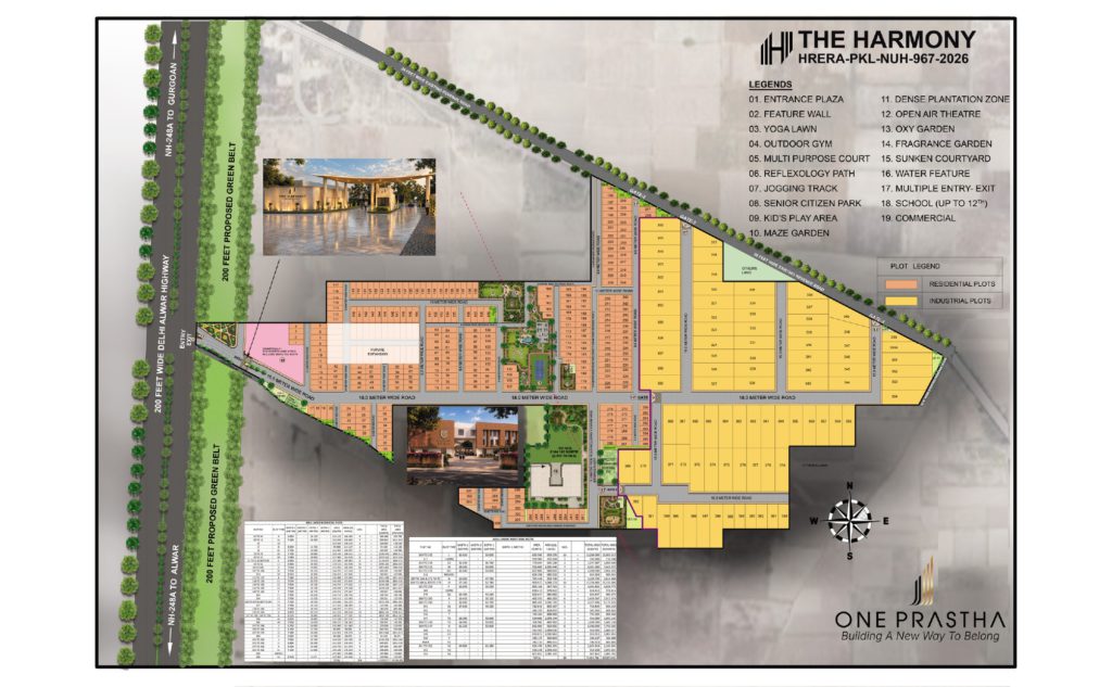 one prastha harmony plots sohna justplansolution master plan